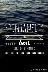 Spontaneity is the Best Kind of Adventure graphic